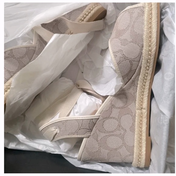 Coach shoes brand new never been worn, tie up around leg. Beautiful - Picture 1 of 3